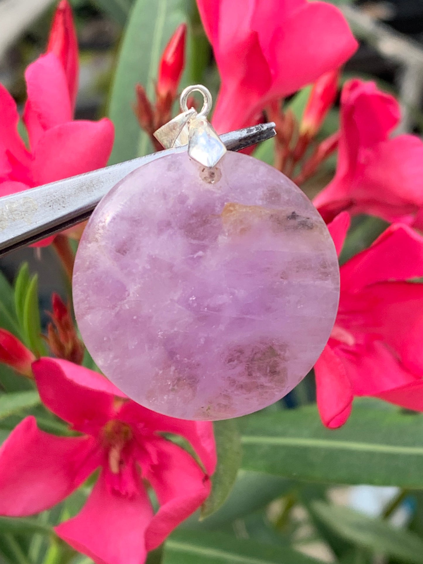 Amethyst, pendant measuring 45mm high x 32mm wide x 9mm thick. Sold with a free adjustable black cord! (Copy)