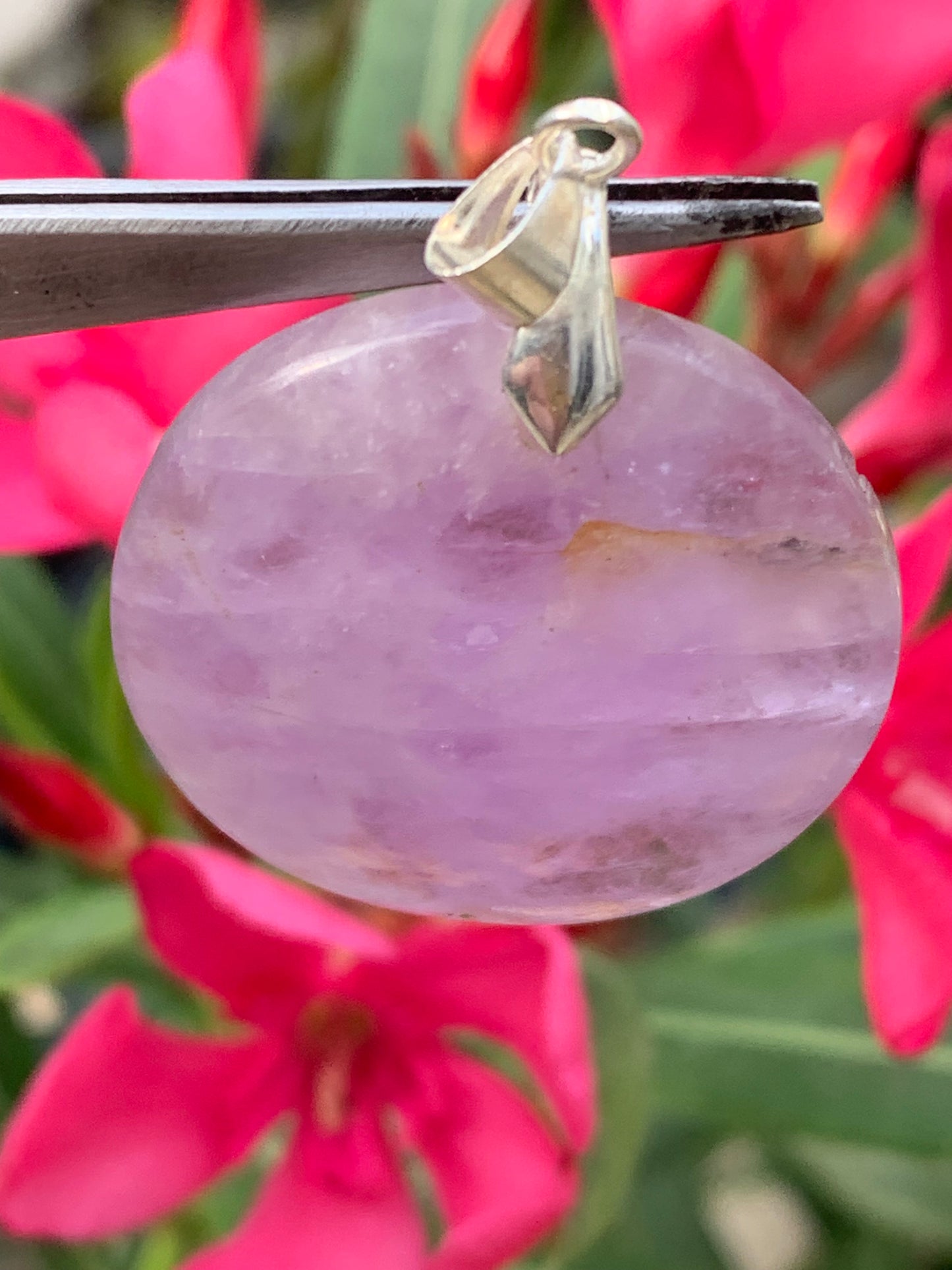 Amethyst, pendant measuring 45mm high x 32mm wide x 9mm thick. Sold with a free adjustable black cord! (Copy)
