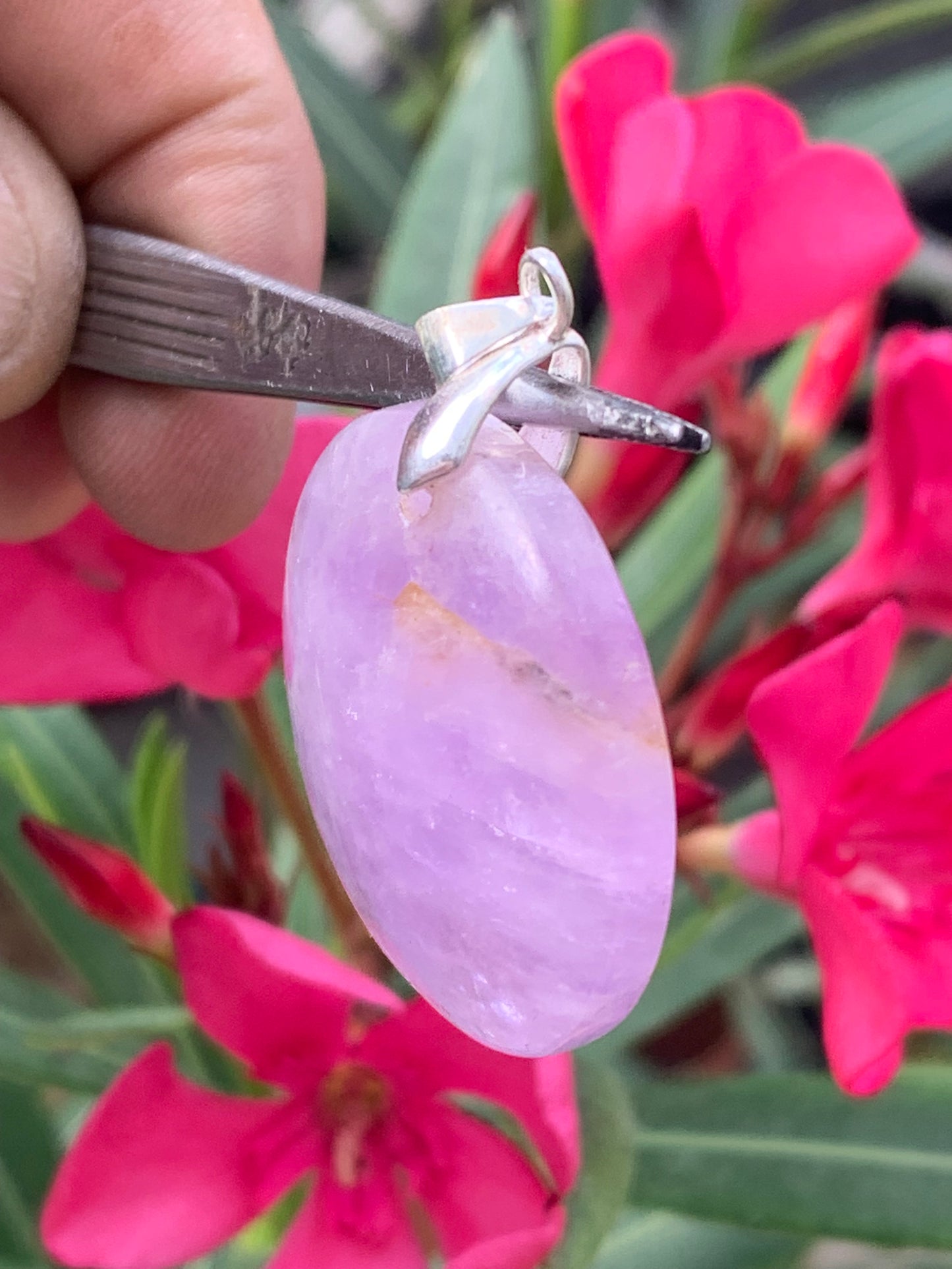 Amethyst, pendant measuring 45mm high x 32mm wide x 9mm thick. Sold with a free adjustable black cord! (Copy)