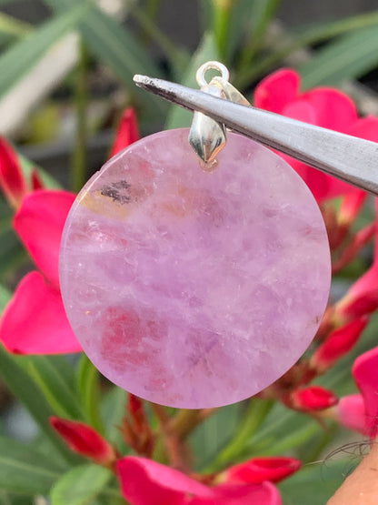 Amethyst, pendant measuring 45mm high x 32mm wide x 9mm thick. Sold with a free adjustable black cord! (Copy)