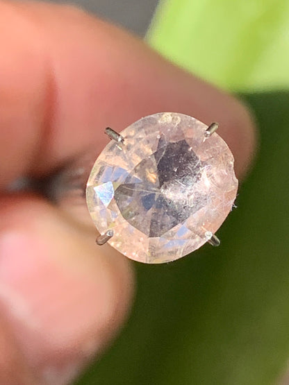 Morganite, pierre taillée de 10mm x9 x5 - 1,5 carat. Parfait en bijouterie, collection ,exposition...