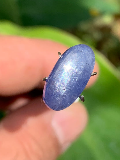 Cyanite disthène, cabochon de 15mm x 8 x 4 - 5 carats. Parfait en bijouterie, collection ,exposition...