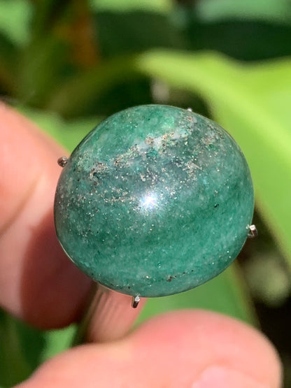 Quartz vert/ Aventurine, cabochon de 20mm x19 x9 - 25 carats. Parfait en bijouterie, collection ,exposition...
