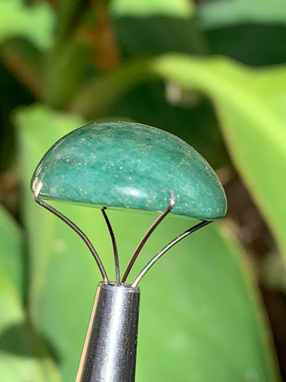 Quartz vert/ Aventurine, cabochon de 20mm x19 x9 - 25 carats. Parfait en bijouterie, collection ,exposition...