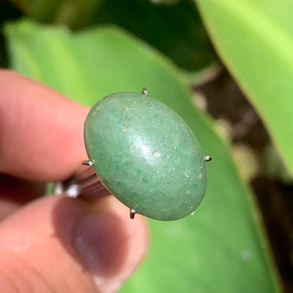 Quartz vert/ Aventurine, cabochon de 17mm x12 x7 - 10,5 carats. Parfait en bijouterie, collection ,exposition...
