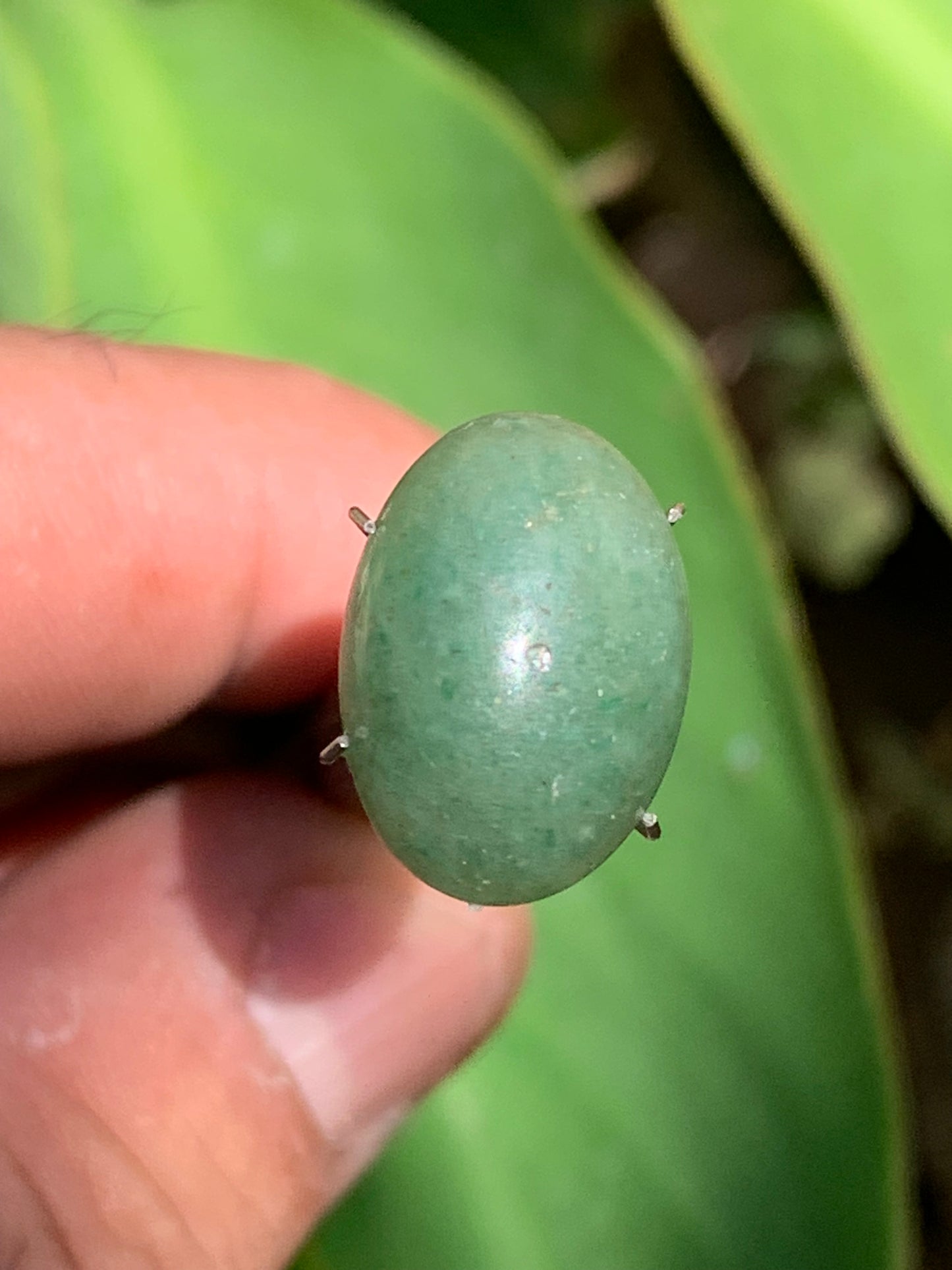 Quartz vert/ Aventurine, cabochon de 17mm x12 x7 - 10,5 carats. Parfait en bijouterie, collection ,exposition...