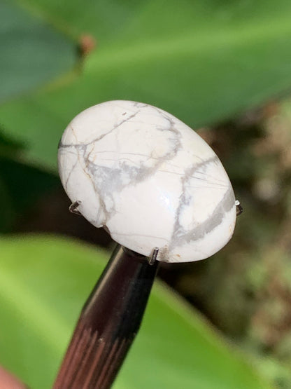 Howlite, cabochon de 20mm x15 x8 - 17 carats. Parfait en bijouterie, collection ,exposition...