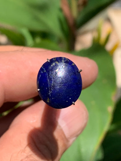 Lapis lazuli, cabochon de 15mm x13 x5 - 6,5 carats. Parfait en bijouterie, collection ,exposition...