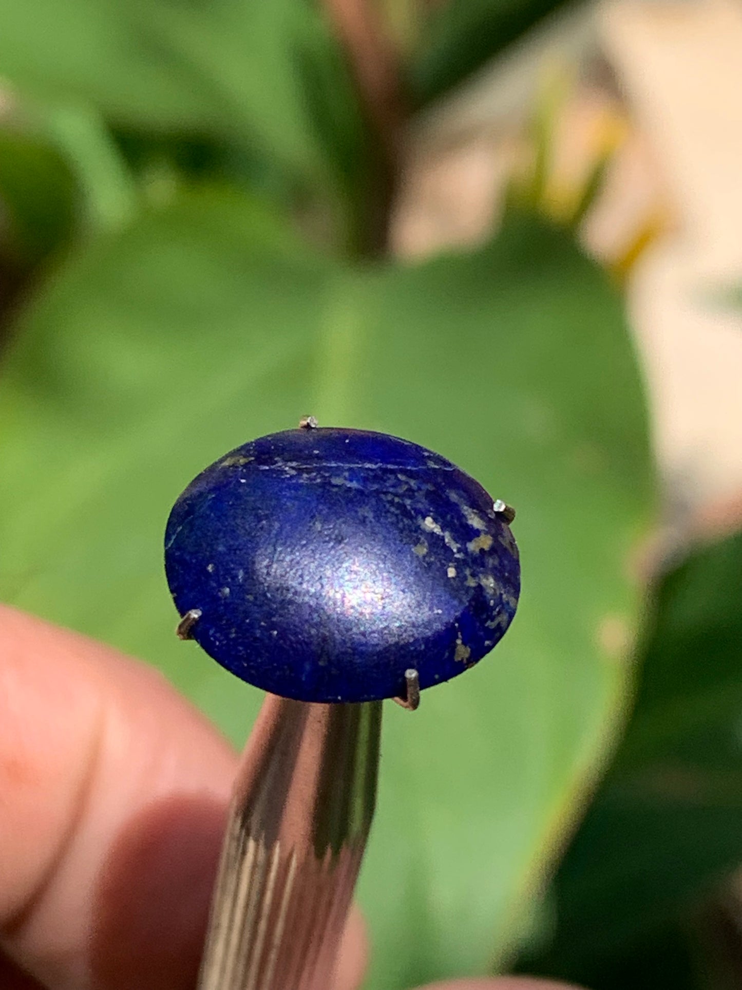 Lapis lazuli, cabochon de 15mm x13 x5 - 6,5 carats. Parfait en bijouterie, collection ,exposition...