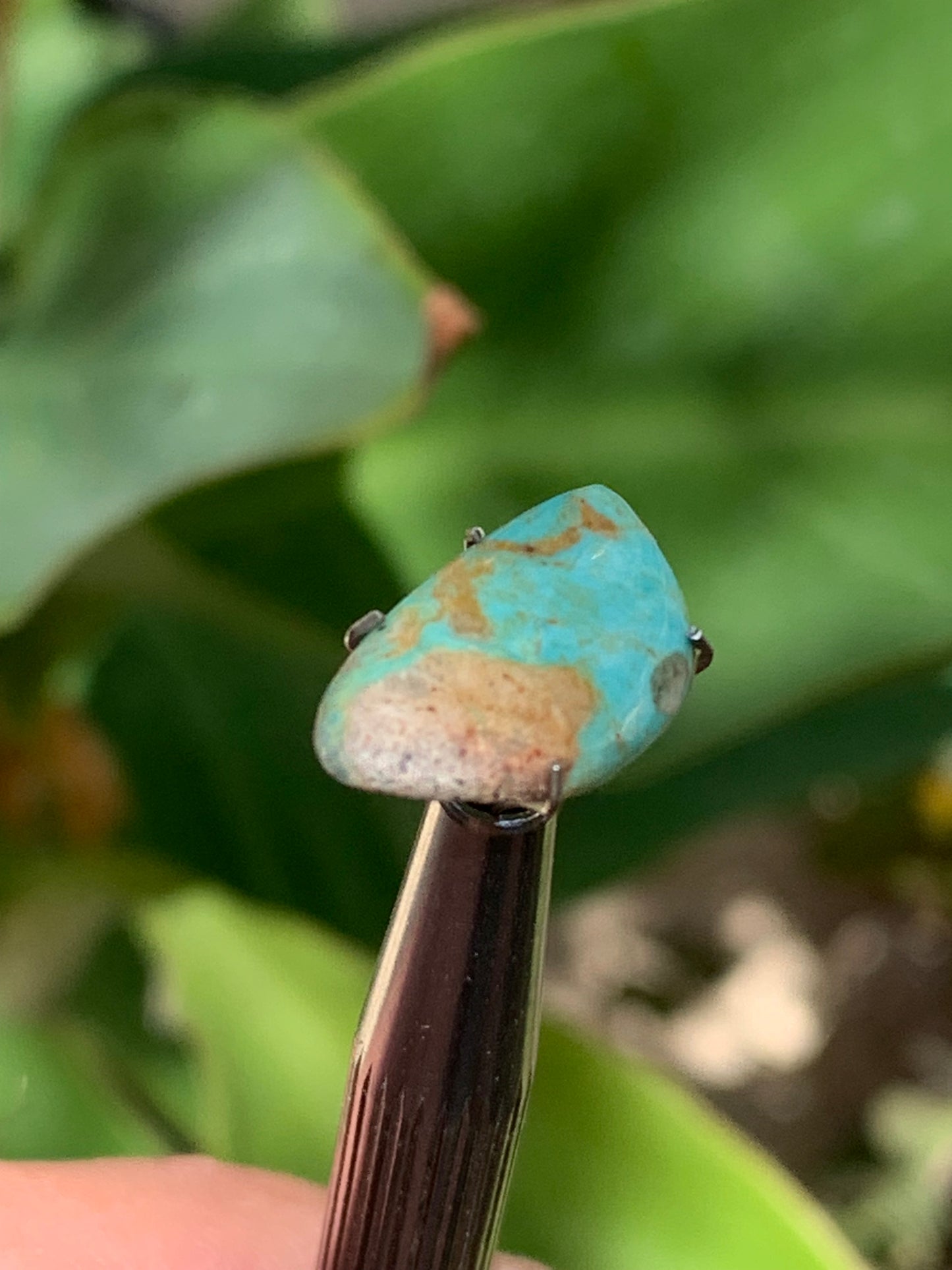 Turquoise, cabochon de 17mm x10 x2 - 2 carats. Parfait en bijouterie, collection ,exposition...