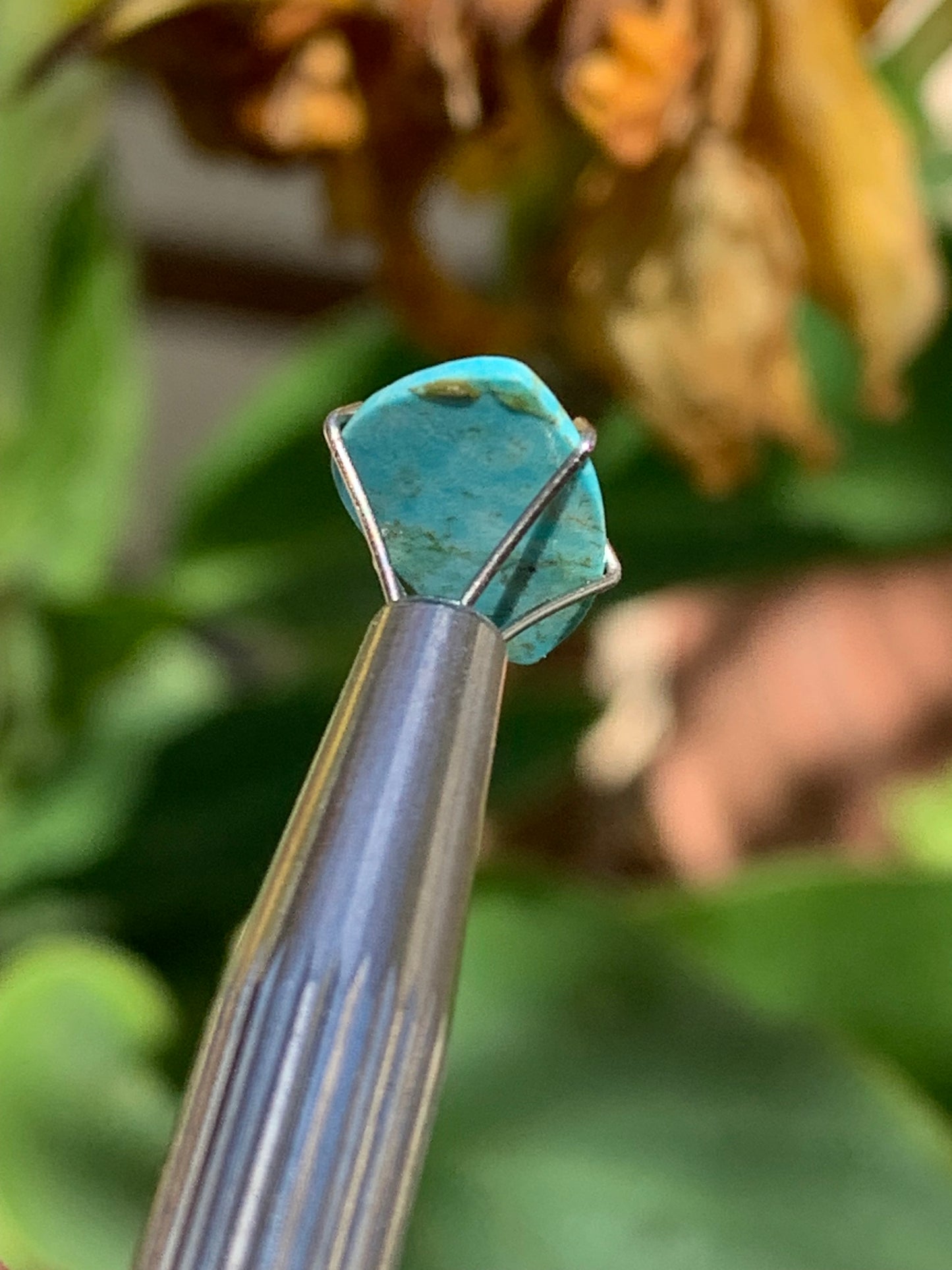 Turquoise, cabochon de 15mm x10 x1,5 - 1 carat. Parfait en bijouterie, collection ,exposition...