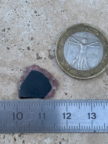 Tourmaline melon d'eau/ pastèque, de 17mm x15 x2 environ - 4 carats. Parfait en bijouterie, collection ,exposition...