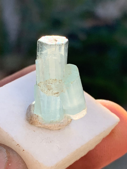 Aigue-marine, macle de cristaux naturels de 21mm x14 x11 - 17,5 grammes. Parfait en bijouterie, collection ,exposition...