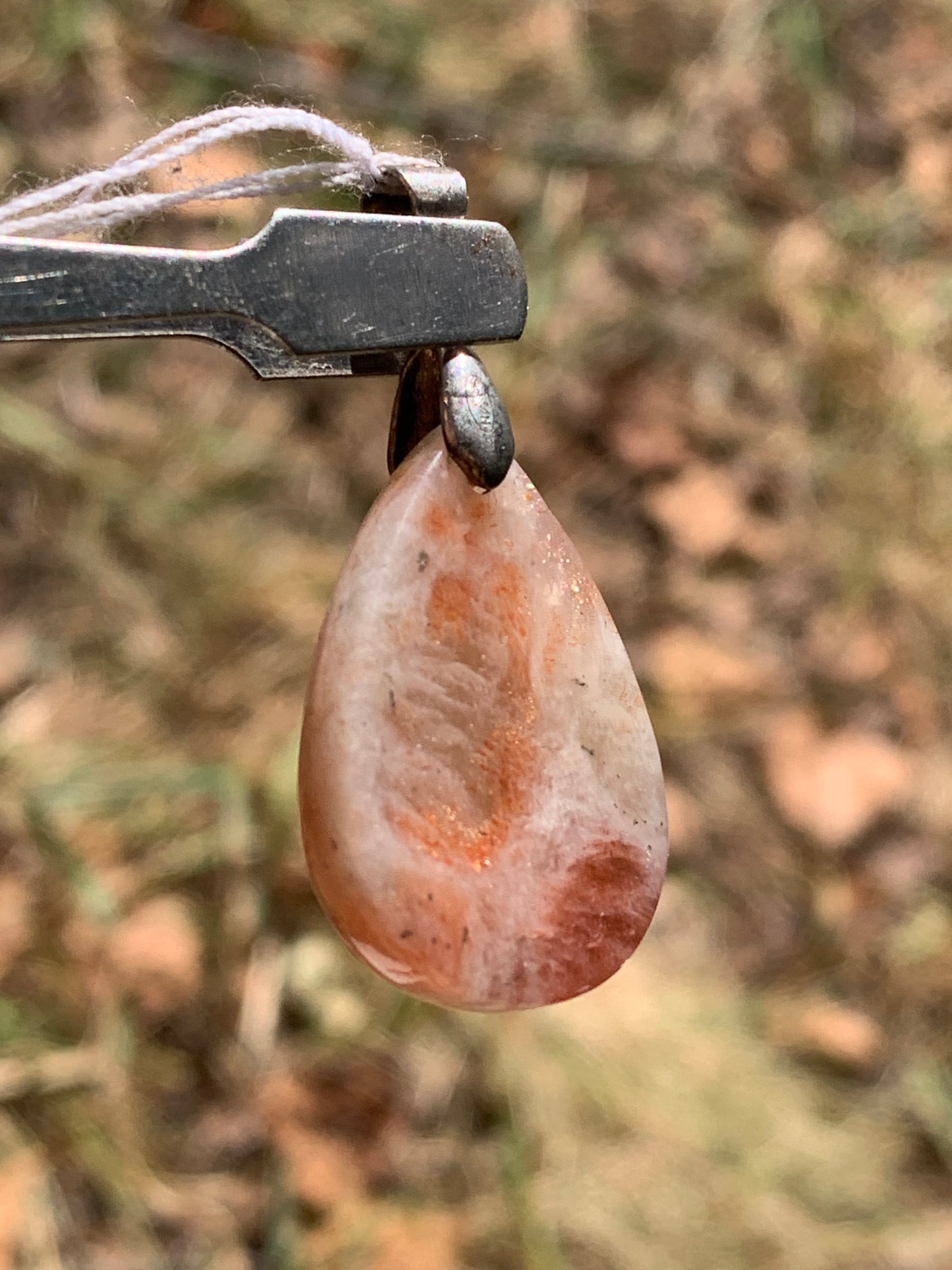 Pierre du Soleil, pendentif de 37mm x17 x8 - 5,7 gr. Superbe pièce prêt à porter ou à offrir !