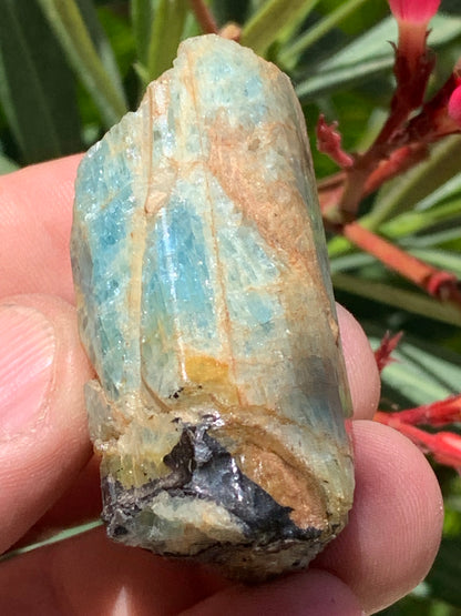 Béryl bleu, spécimen de 52mm x 26 x 23 - 52 grammes. Parfait en collection, exposition, lithothérapie...