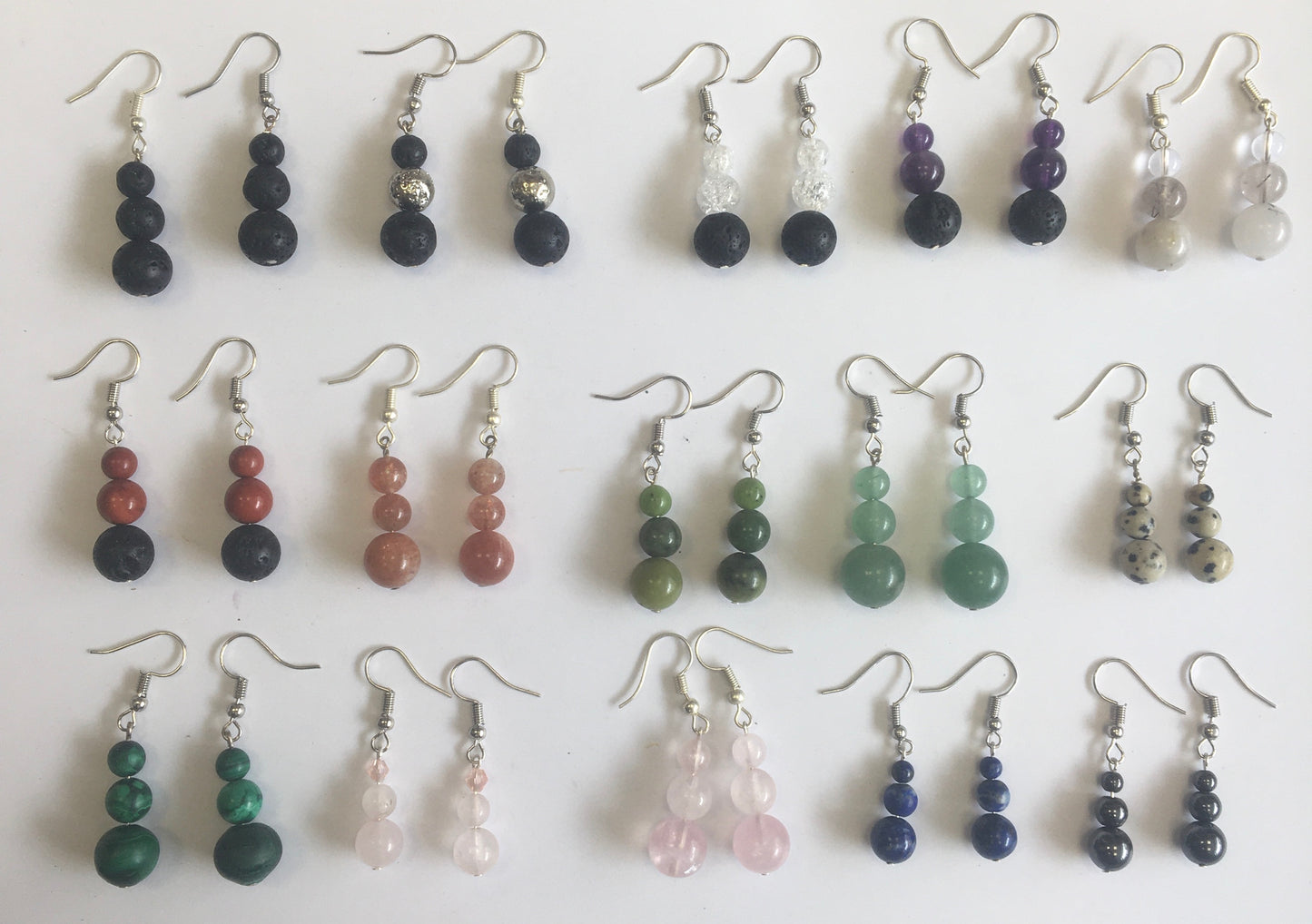 'Pearl Totem' collection earrings, Gem &amp; Zen concept, AA to AAA quality, mounted by "Gem &amp; Zen". Sold in Silver, Silver-tone brass or gold-tone finish + options for choice of mounts, perfect!