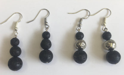 'Pearl Totem' collection earrings, Gem &amp; Zen concept, AA to AAA quality, mounted by "Gem &amp; Zen". Sold in Silver, Silver-tone brass or gold-tone finish + options for choice of mounts, perfect!