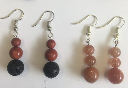 'Pearl Totem' collection earrings, Gem &amp; Zen concept, AA to AAA quality, mounted by "Gem &amp; Zen". Sold in Silver, Silver-tone brass or gold-tone finish + options for choice of mounts, perfect!