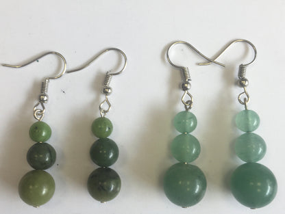 'Pearl Totem' collection earrings, Gem &amp; Zen concept, AA to AAA quality, mounted by "Gem &amp; Zen". Sold in Silver, Silver-tone brass or gold-tone finish + options for choice of mounts, perfect!