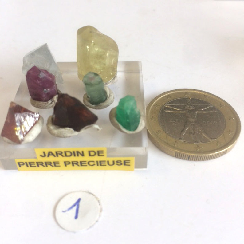 Concept 'Les jardins de Cristaux', 3 kits uniques au choix. Cristaux de valeurs, renommer pour leurs qualités de gemmes, couleurs, formes..! Petites merveilles de la nature !