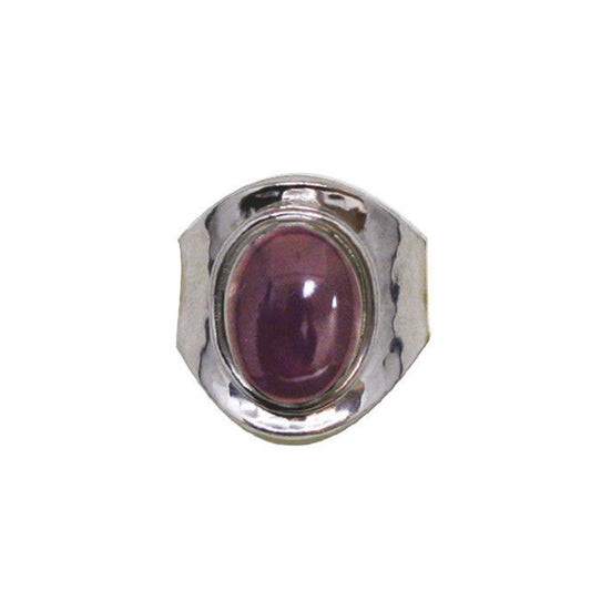 Bague en améthyste, faîte en Argent 0.925. Superbe pierre aux reflets violets incroyables ! Taille réglable !