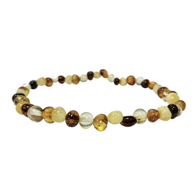 Amber, 5/6 millimeter 'grain' beads, sold in 17 to 21 centimeter bracelets or 40 centimeter necklaces. AA to AAA quality, superb beads, lightweight and incredibly soft!