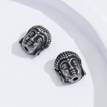 Sélection de perles avec gravures et formes diverses en acier inoxydable de 'haute qualité' pour la création de bracelets, colliers, Mala... De 8 à 20 millimètres - 23 Modèles au choix vendu à l'unité ou par 5 pièces !