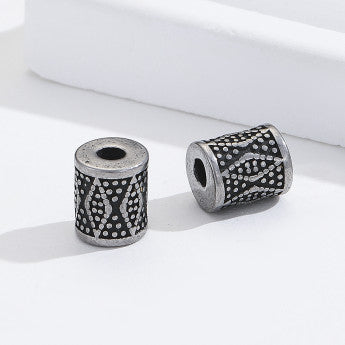 Sélection de perles avec gravures et formes diverses en acier inoxydable de 'haute qualité' pour la création de bracelets, colliers, Mala... De 8 à 20 millimètres - 23 Modèles au choix vendu à l'unité ou par 5 pièces !