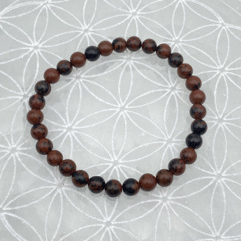 Obsidienne Acajou/ Mahogany, perles rondes de 6 ou 8 mm. Vendu en fil de perle 38/39 cm, en bracelet de 17 à 21cm, en collier de 45 ou sautoir de 60cm. Qualité AA à AAA, superbes perles !