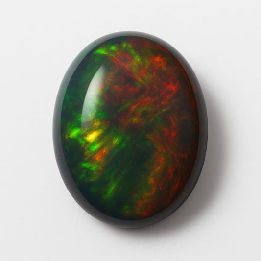 Opale noire d’Éthiopie de 0,545 carat, taille de 9mm x5 x4. Parfait en bijouterie, collection ,exposition...