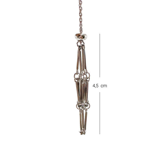 Pendentif/ Cage articulée avec chaînette de 45 centimètres de longueur + rajout de 5. Parfait pour porter vos pierres favorites ! Une pierre offerte par cage achetée !