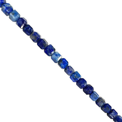 Lapis Lazuli, bracelet de 17 à 21cm ou en collier de 42cm. Perles de type 'carré/ cube' de 2/3 millimètres, montées sur fil élastique ou fil d'acier de haute résistance !