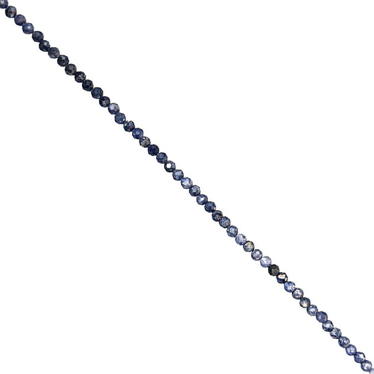 Saphir ! Collier ou bracelet an Argent et perles facettées de 2/3 millimètres. En bracelet de 17 cm ou en collier de 40 cm. Qualité A à AA !