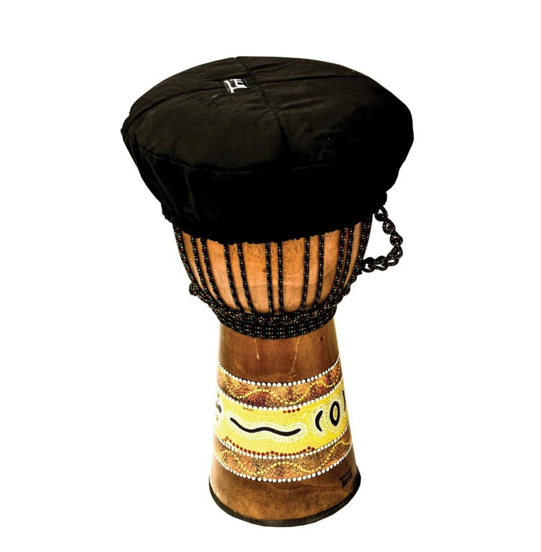 A selection of skin covers to protect djembe and drum heads, with two models to choose from. Perfect for djembes from 25 to 70 centimeters or other instruments!
