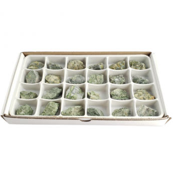 Sold by the box/flat pack of 24 pieces measuring approximately 3/4 x 3/4 cm. Perfect for lithotherapy, jewelry, collecting, or displaying!
