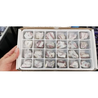 Sold by the box/flat pack of 24 pieces measuring approximately 3/4 x 3/4 cm. Perfect for lithotherapy, jewelry, collecting, or displaying!