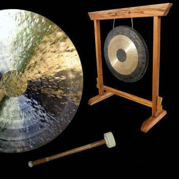 Sélection de Gong, 2 types au choix : 'Chao Gong' de Ø 30 à 90 cm et 'Wind Gong' de Ø 30 à 80 cm. Vendu avec maillet, parfait !