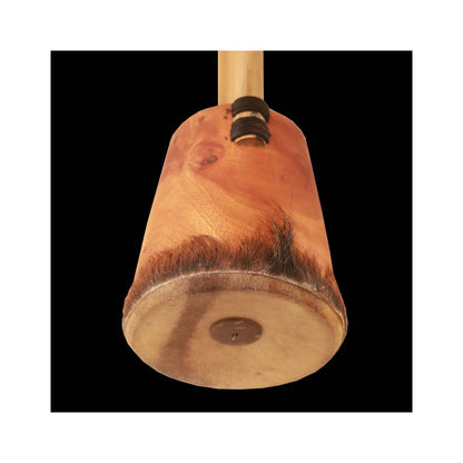 Gopichand en bois d'acajou avec revêtement naturel et bord en fourrure. 75/80cm. Instrument à 1 corde pour musique diphonique !