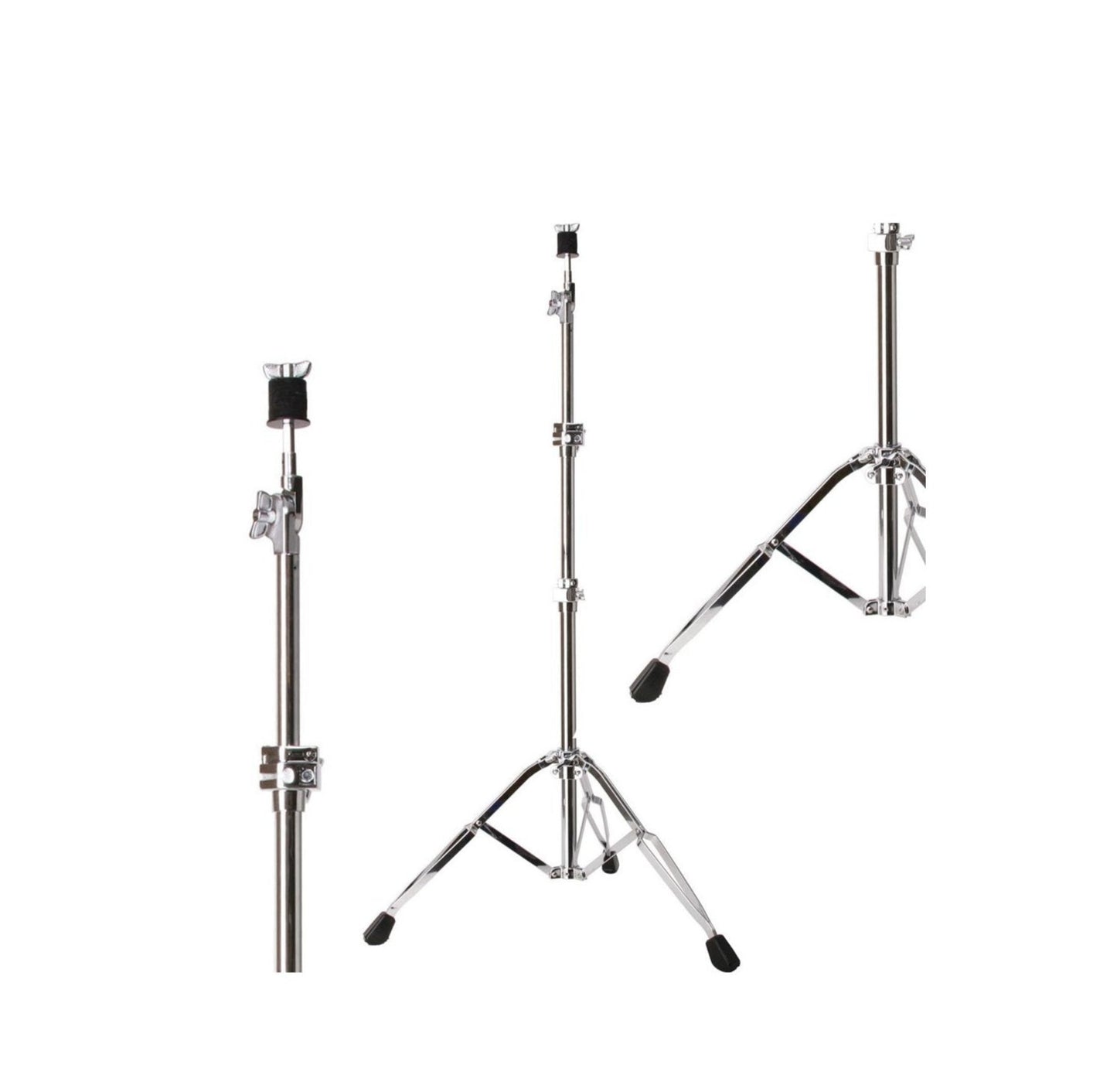 Metal stands for safe standing playing, sold in 2 parts, the foot (adjustable in height), and the attachment, 'head' also adjustable, perfect! Suitable for handpan, djembe, didgeridoo and others!