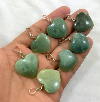 Serpentine ! Pendentif 'coeur' en Argent, 25mm de hauteur x 25 de largeur x 5 d'épaisseur. Vendu avec cordon réglable de couleur noire !
