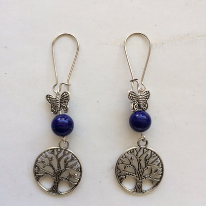 Boucles d'oreilles collection 'Arbre de vie', concept Gem & Zen, qualité AA à AAA, montées par "Gem & Zen". Vendu en finition Argent, laiton ton Argent ou doré + options pour des choix de montures, parfait !