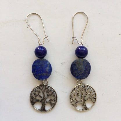Boucles d'oreilles collection 'Arbre de vie', concept Gem & Zen, qualité AA à AAA, montées par "Gem & Zen". Vendu en finition Argent, laiton ton Argent ou doré + options pour des choix de montures, parfait !