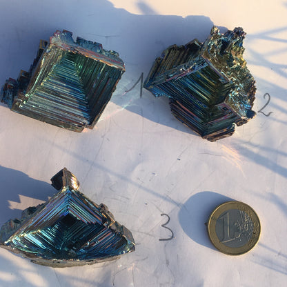 Bismuth, spécimens au choix de 42mm x 40 x 40 - 65 grammes environ ! Parfait pour collection, exposition...