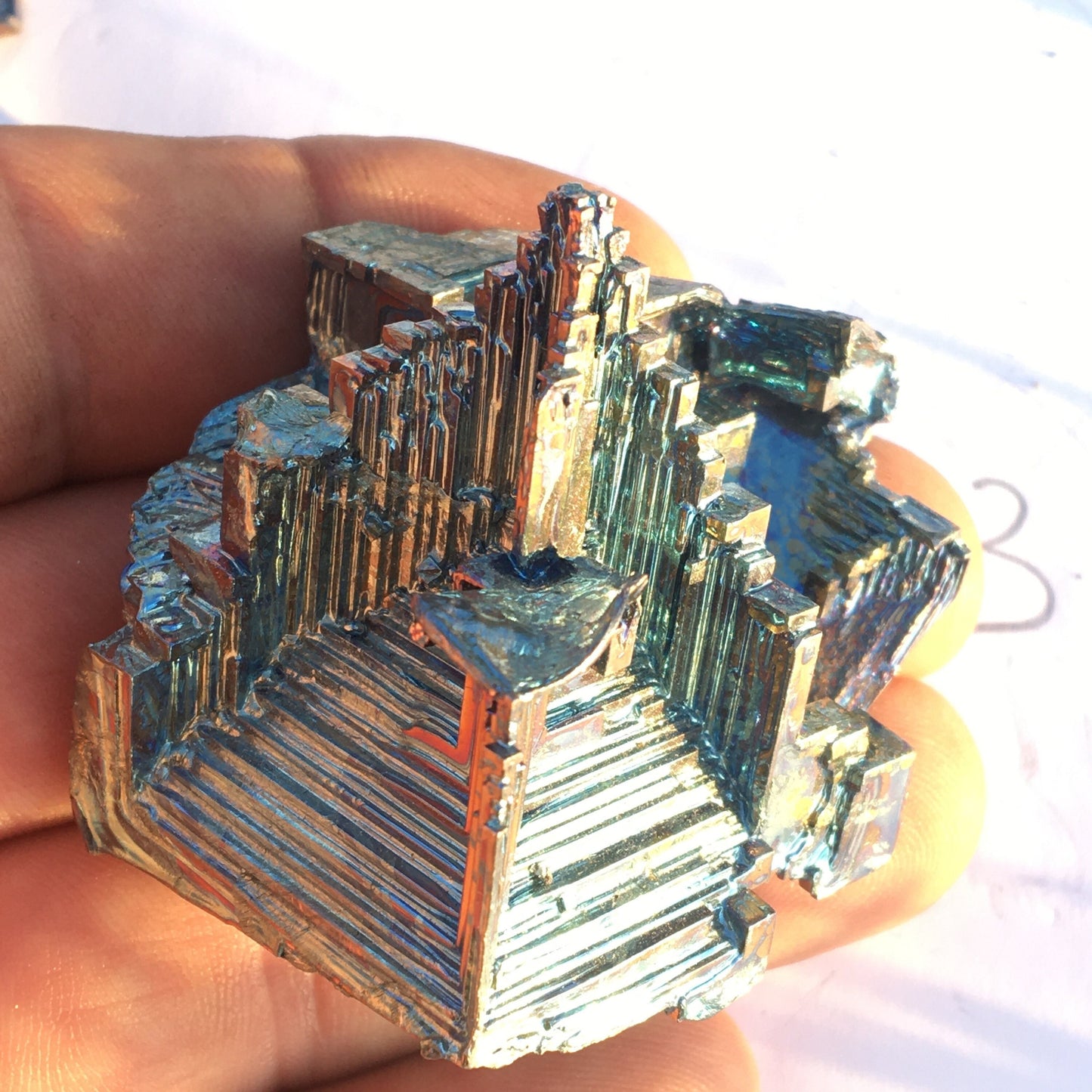 Bismuth, spécimens au choix de 42mm x 40 x 40 - 65 grammes environ ! Parfait pour collection, exposition...
