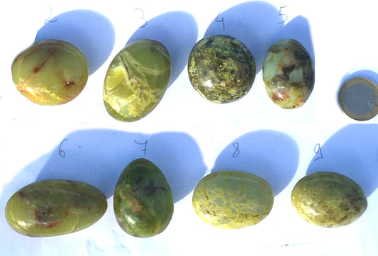 Opale verte du Pérou - Sélection de magnifiques galets très bien formés, pièces au choix !