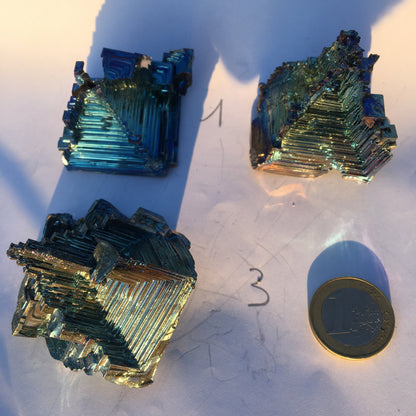 Bismuth, spécimens au choix de 42mm x 40 x 40 - 65 grammes environ ! Parfait pour collection, exposition...