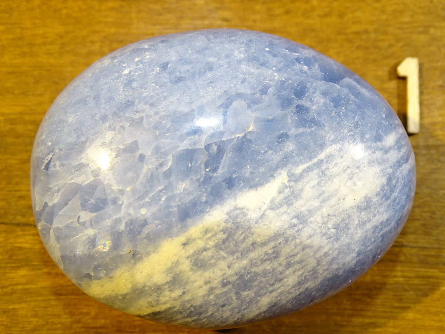 Calcite bleue, spécimens de galets XL au choix, de 50 x 40 x 30mm - 35 à 50 gr. environ !