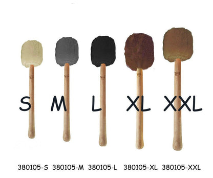 Collection de 'maillets/ stick' de haute qualité de chez ‘Pro-Line’ pour gong. 5 tailles/ 5 couleurs au choix, Avec noyau en bois dur avec peluche synthétique !