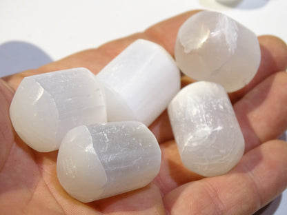 Sélénite - Cylindre de 30 à 40 x 20 x 20mm, parfait pour le format 'poche' !
