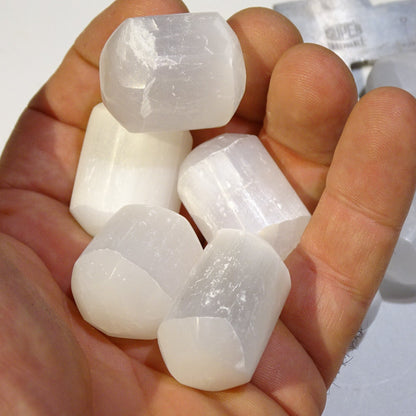 Sélénite - Cylindre de 30 à 40 x 20 x 20mm, parfait pour le format 'poche' !